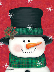 KEN1050 - Pine Cones & Green Plaid Snowman - 12x16