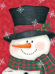 KEN1051 - Holly & Red Plaid Snowman - 12x16