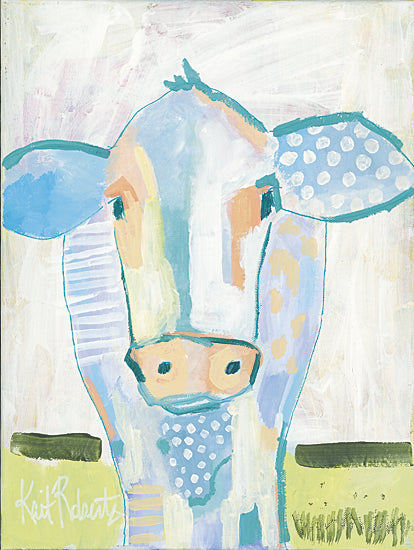 Kait Roberts KR123 - Moo Series: Laverne - Cow, Patchwork, Modern, Colorful, Abstract from Penny Lane Publishing