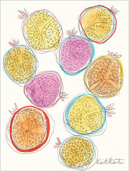 Kait Roberts KR290 - P is for Pomegranate - 12x16 Pomegranate, Fruit from Penny Lane