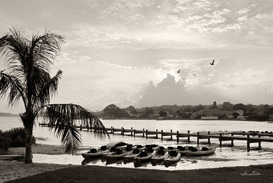 Lori Deiter LD1462 - Brewing Storm Palm Tree, Dock, Boats, Weather, Storm from Penny Lane