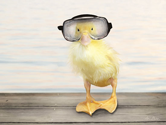 Lori Deiter LD1521 - Diving Duck - 16x12 Duck, Coastal, Diving, Portrait, Humorous, Bird from Penny Lane