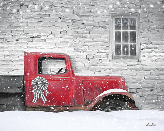 Lori Deiter LD1848 - LD1848 - Christmas Truck with Plaid Bow - 16x12 Christmas, Truck, Bow, Window, Candle from Penny Lane