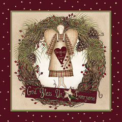 LS1745 - Folk Angel Christmas Wreath - 12x12