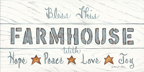 Mary Ann June MARY499 - Bless This Farmhouse - Farmhouse, Barn Stars, Wood Planks, Neutral from Penny Lane Publishing