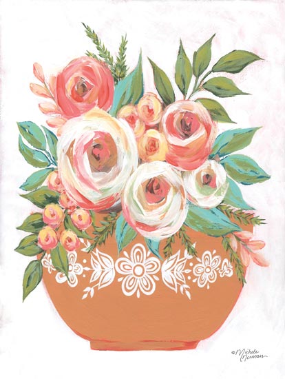 Michele Norman MN205 - MN205 - Harvest Gold - 12x16 Flowers, Clay Pot, Bouquet, Botanical from Penny Lane