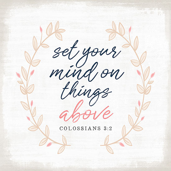 Mollie B. MOL1891 - Set Your Mind on Things Above Colossians, Bible Verse, Inspiring, Greenery from Penny Lane
