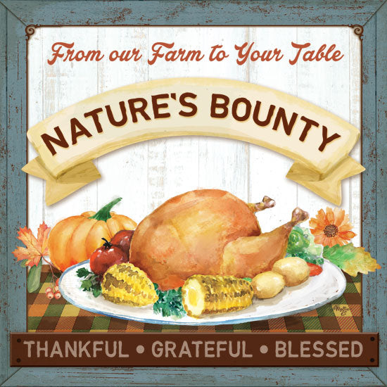 Mollie B. MOL1902 - Nature's Bounty Farm to Table, Turkey, Meal, Thankful, Grateful, Blessed, Harvest from Penny Lane