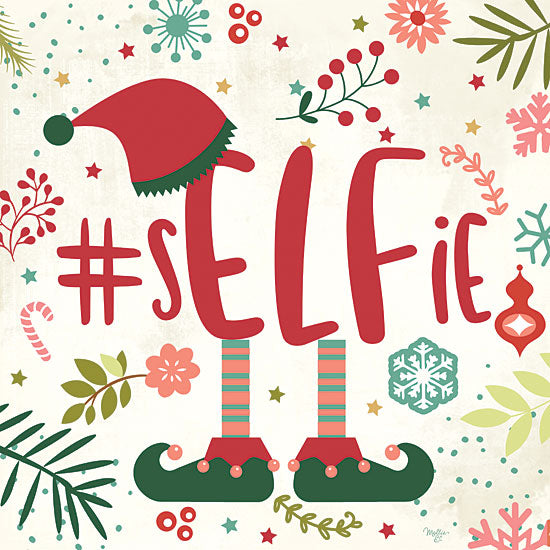 Mollie B. MOL1935 - #sELFie - 12x12 Holidays, Whimsical, Greenery, Elf, Selfie, #, Candy from Penny Lane